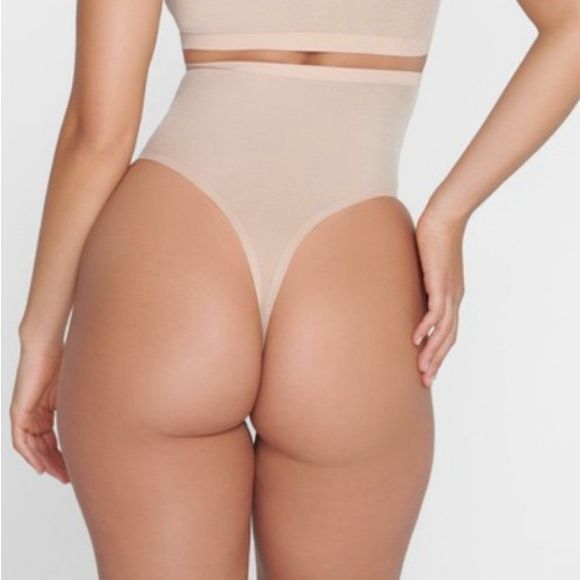 NWT Skims Womens Power Mesh High Waist Thong Jasper 4X - Picture 9 of 9
